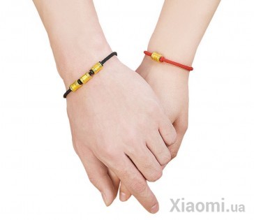 Золотой браслет Xiaomi LuckyME Gold  beads bracelet 17 см 2.1 г Black